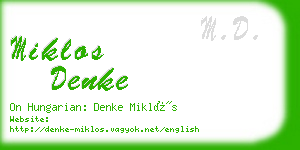 miklos denke business card